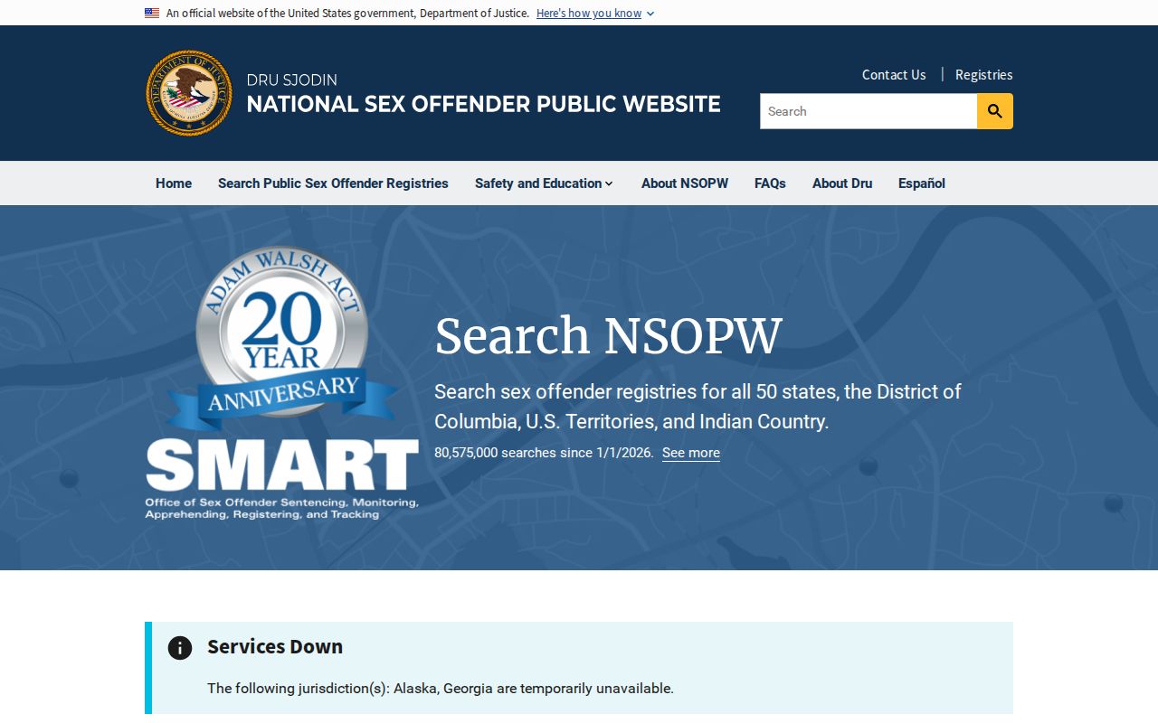 National search beyond Alachua County sex offender registry