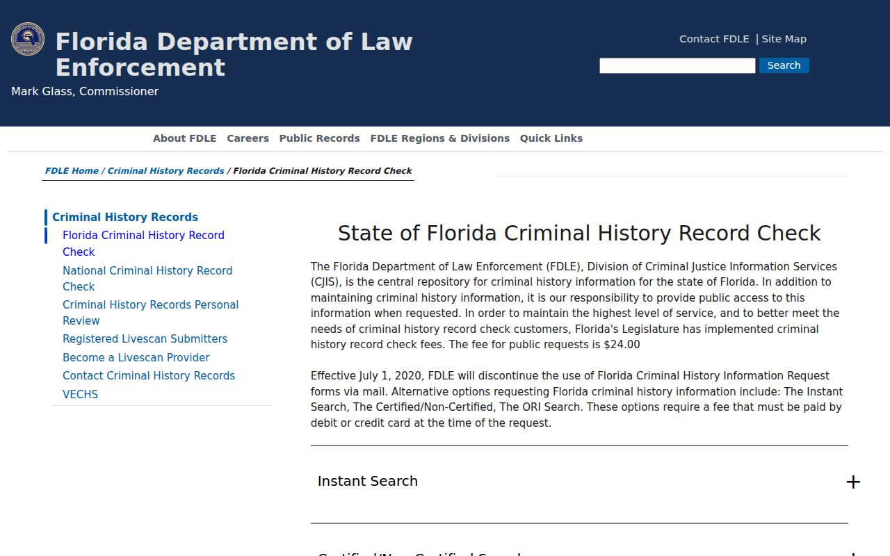 Alachua County criminal history Florida check options