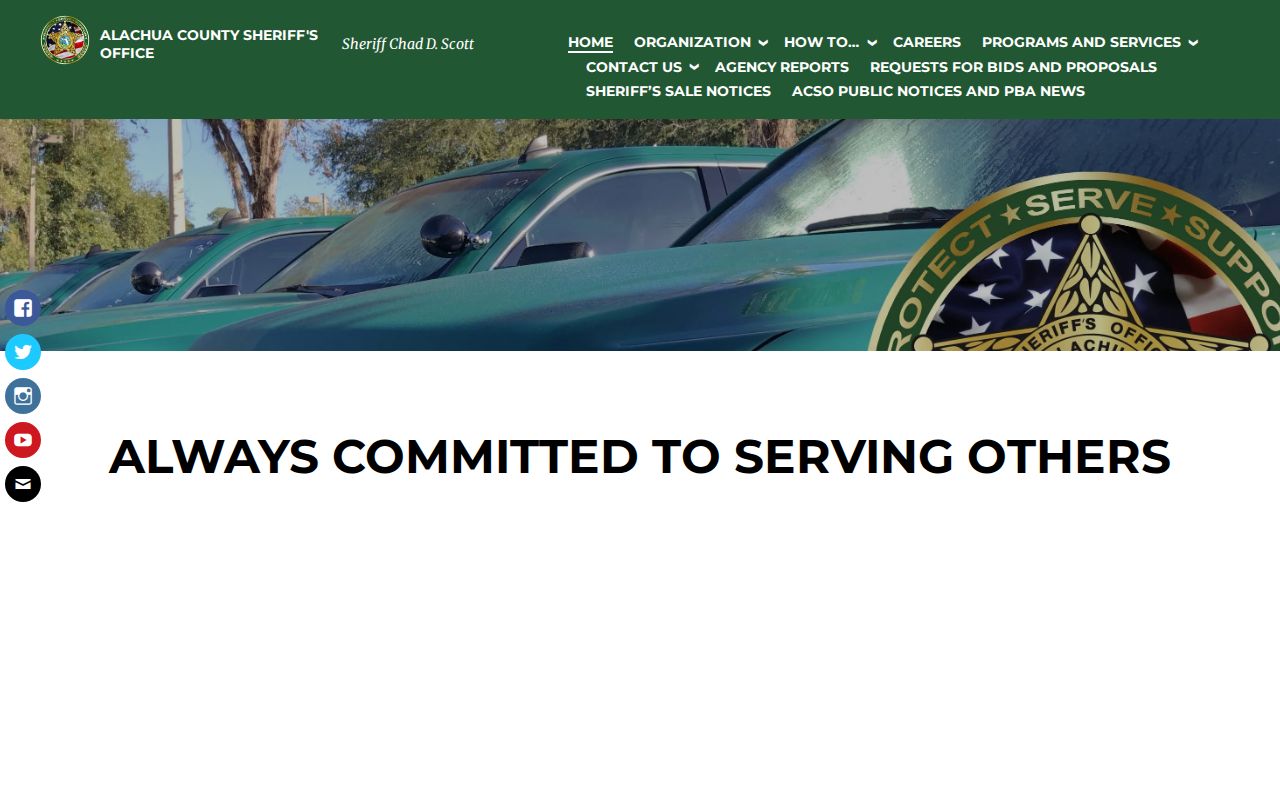 Alachua County criminal history Sheriff's Office source